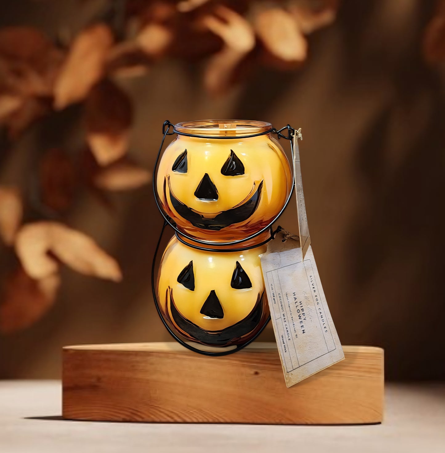 JackOLantern Wood Wick Candle