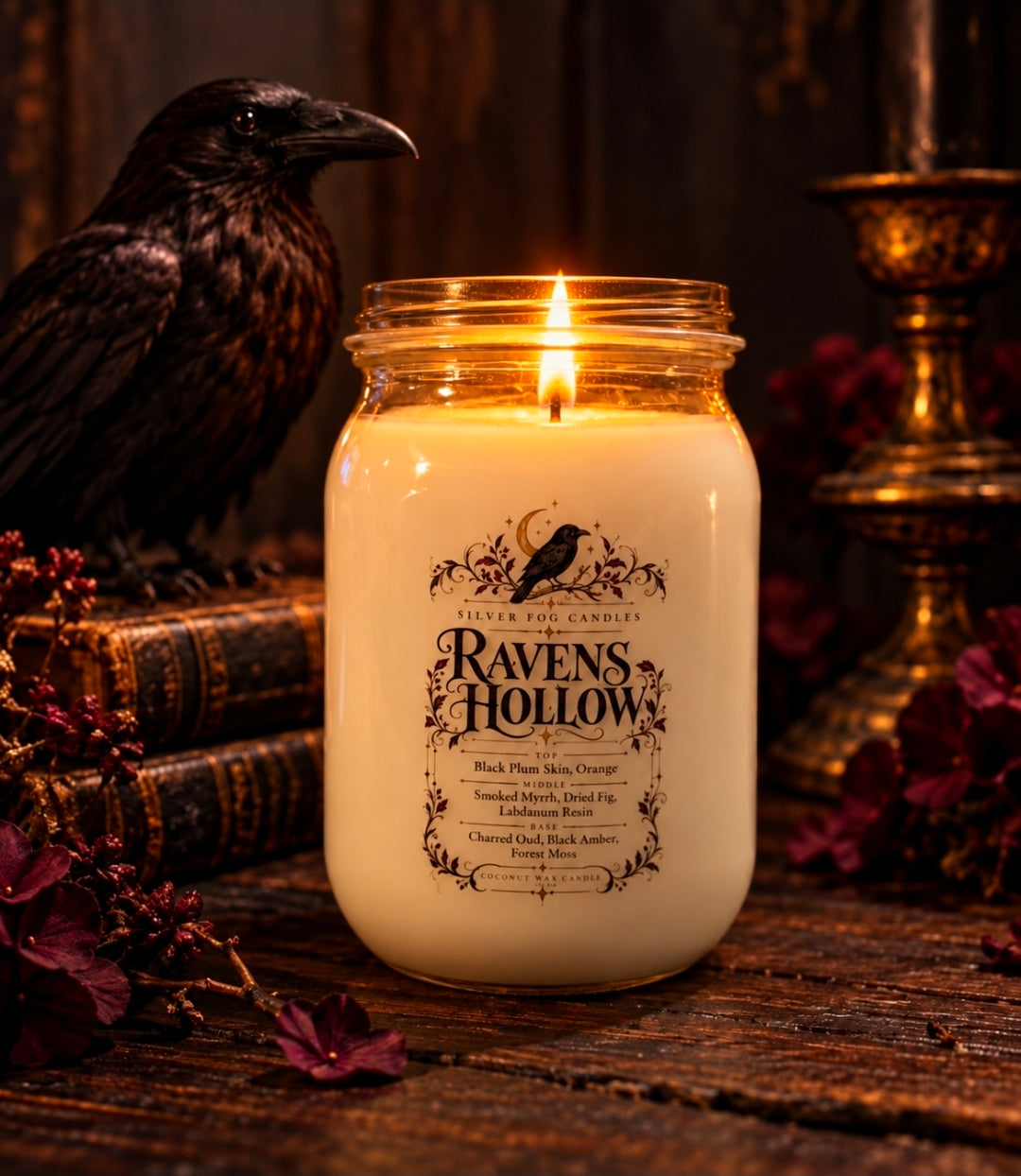 16 oz Mason Jar ~ Ravens Hollow