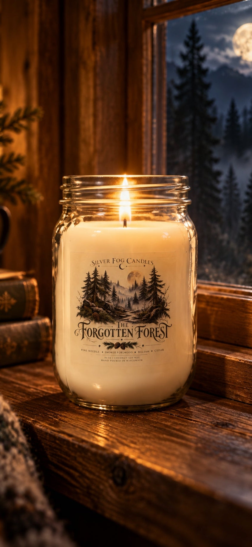 16 oz Mason Jar Candle ~ The Forgotten Forest