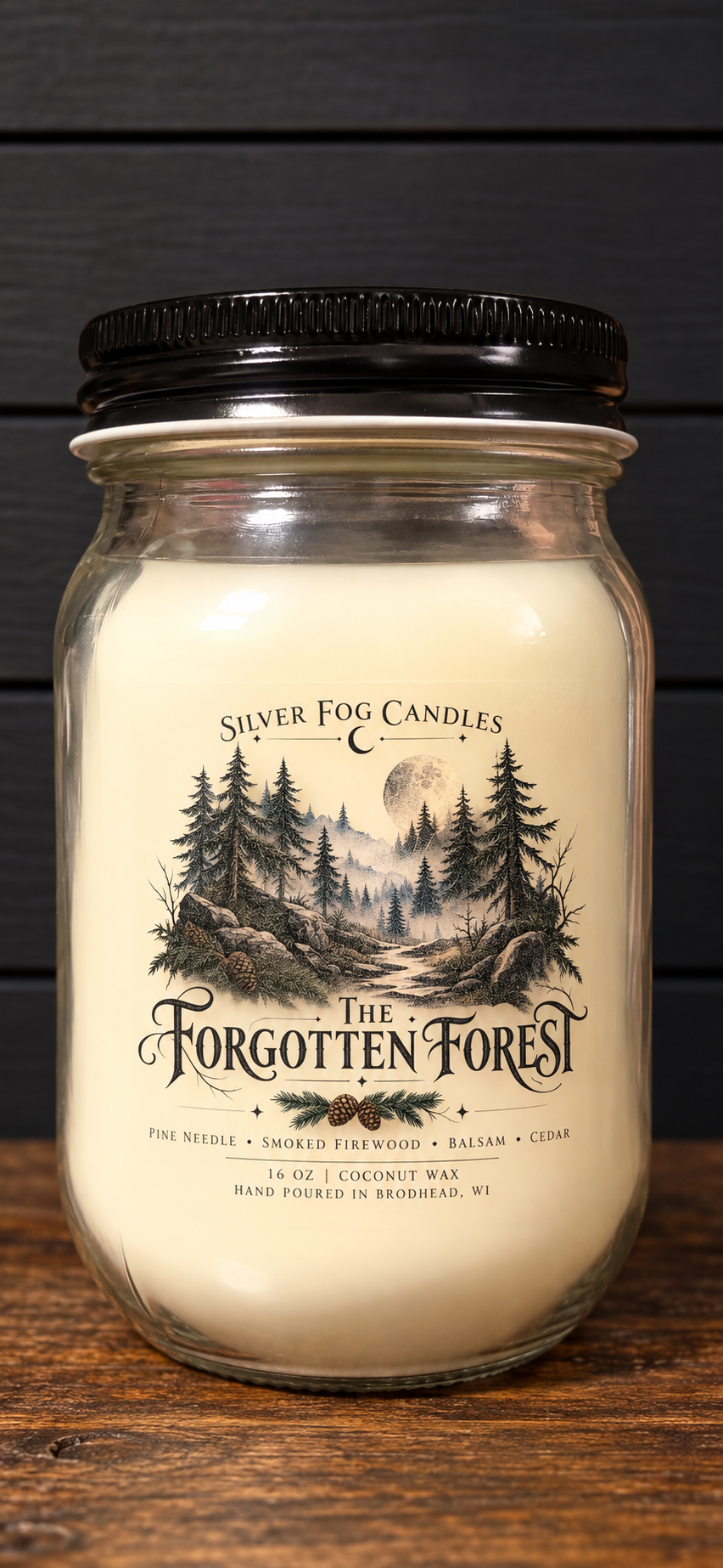 16 oz Mason Jar Candle ~ The Forgotten Forest