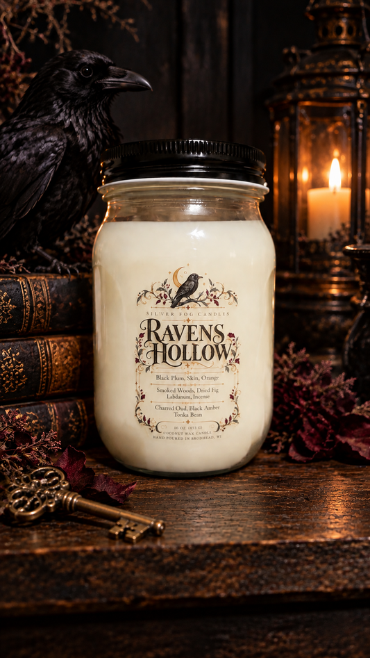 16 oz Mason Jar ~ Ravens Hollow