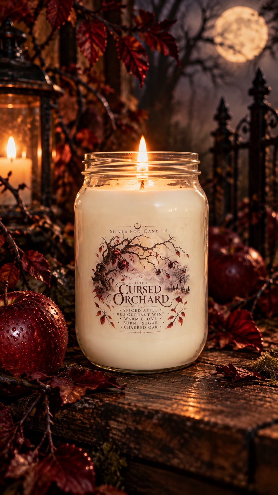 16 oz Mason Jar Candle ~ Cursed Orchard