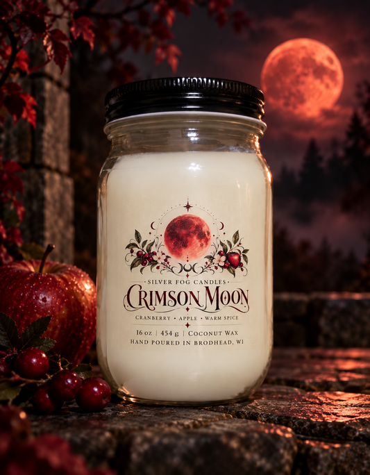 16 oz Mason Jar Candle ~ Crimson Moon