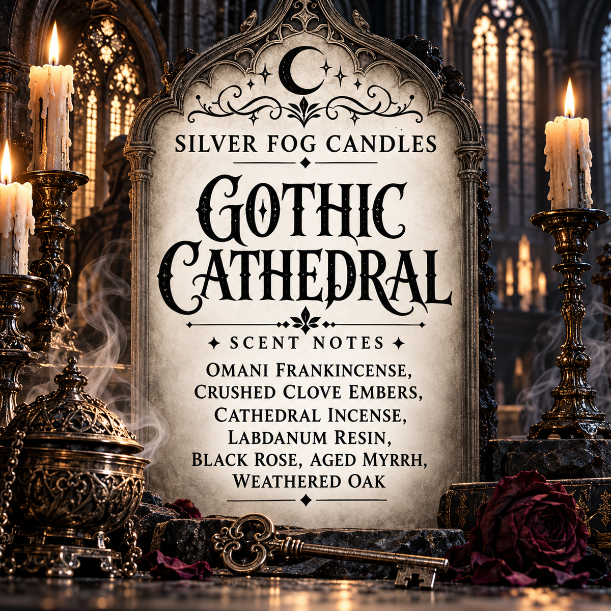 16 oz Mason Jar Candle ~ Gothic Cathedral