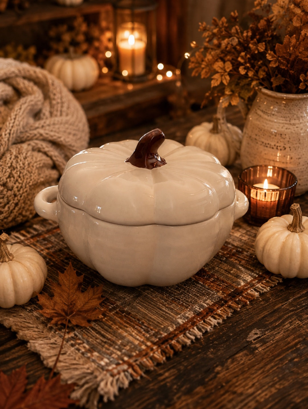 Pumpkin Crock Candle