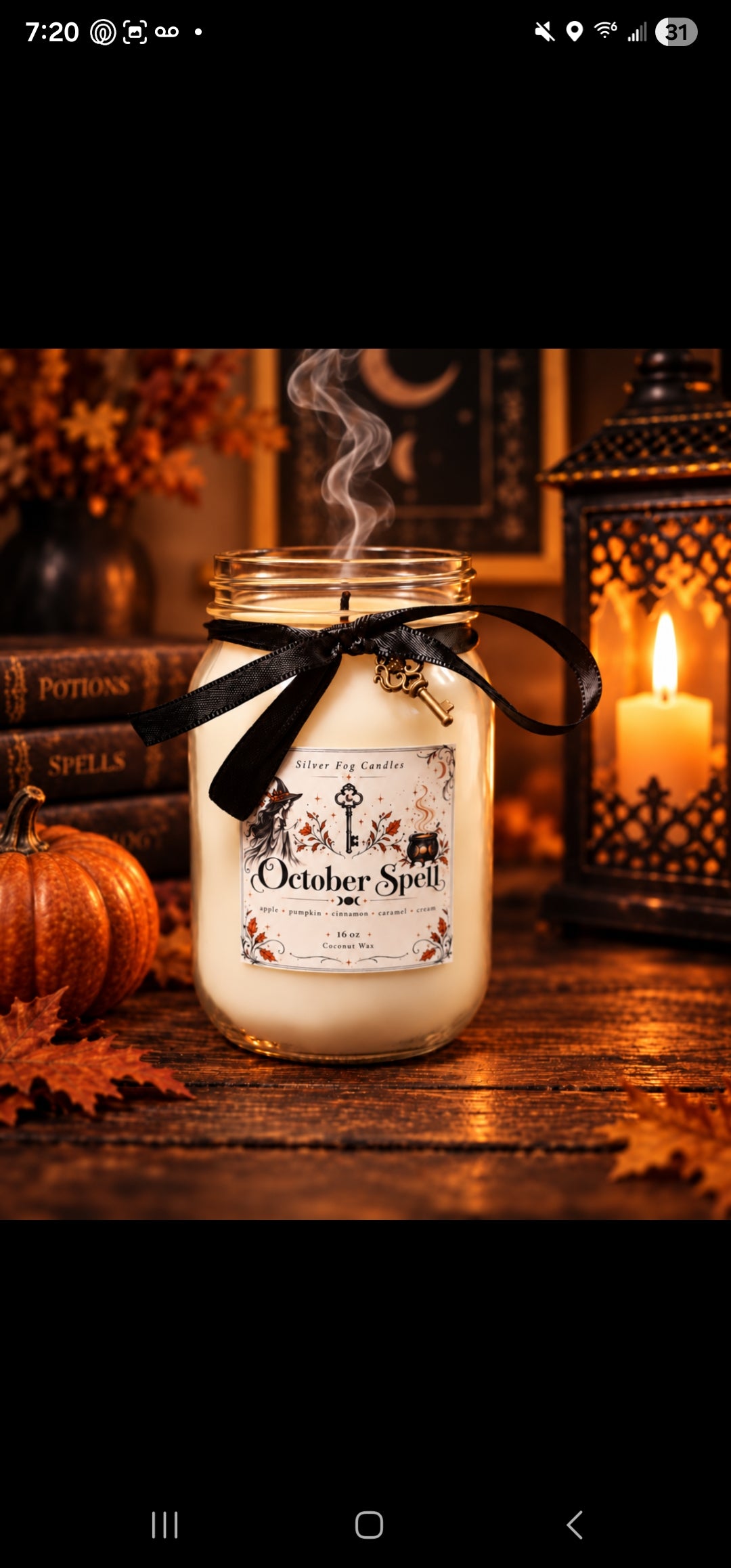 🎃 Halloween 16 oz Coconut Wax Mason Jar Candles