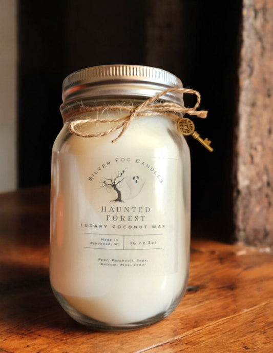 Mason Jar Candle ~ Haunted Forest