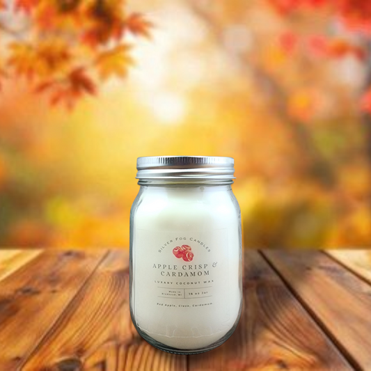 16 oz Mason Jar Candle ~ Apple Crisp & Cardamom