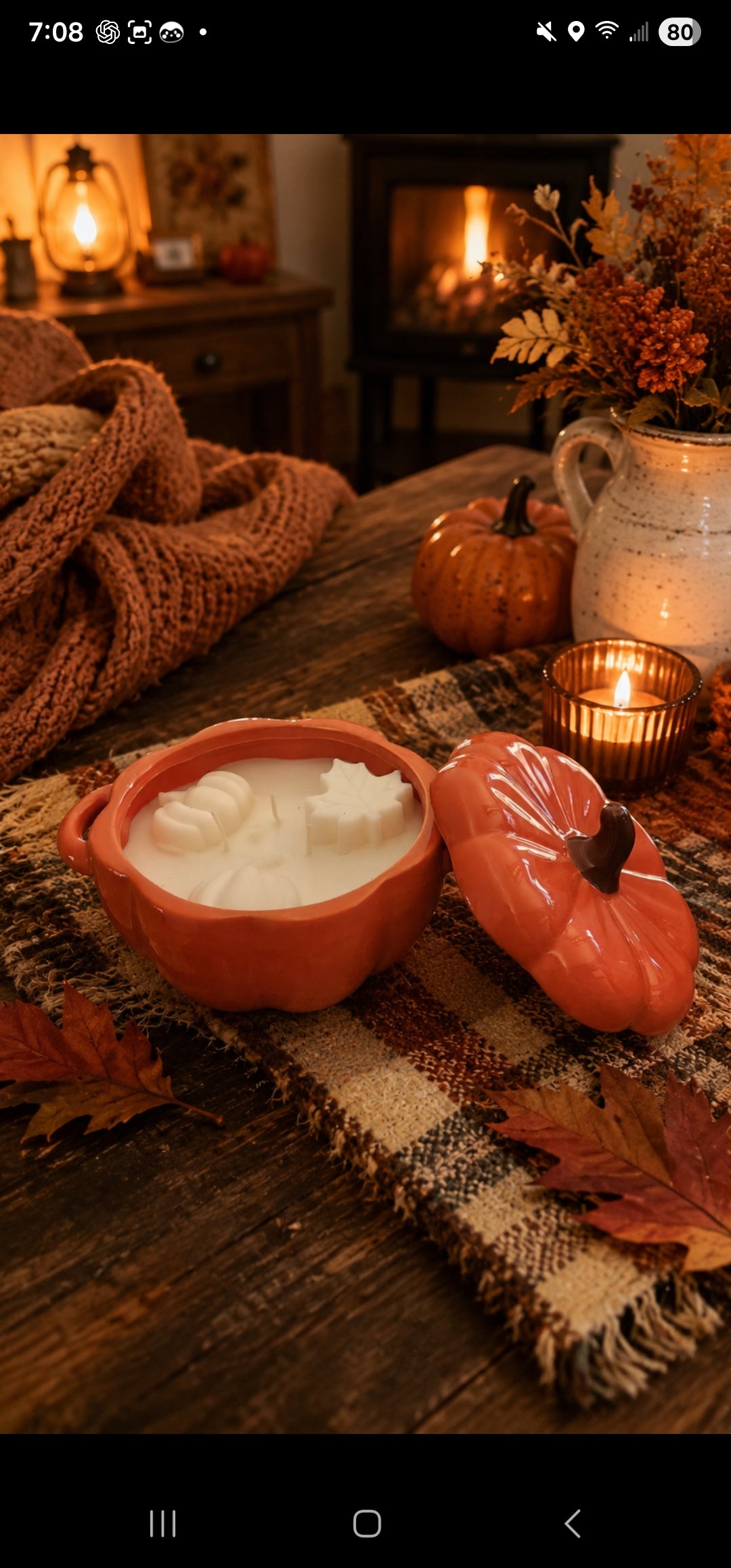Pumpkin Crock Candle