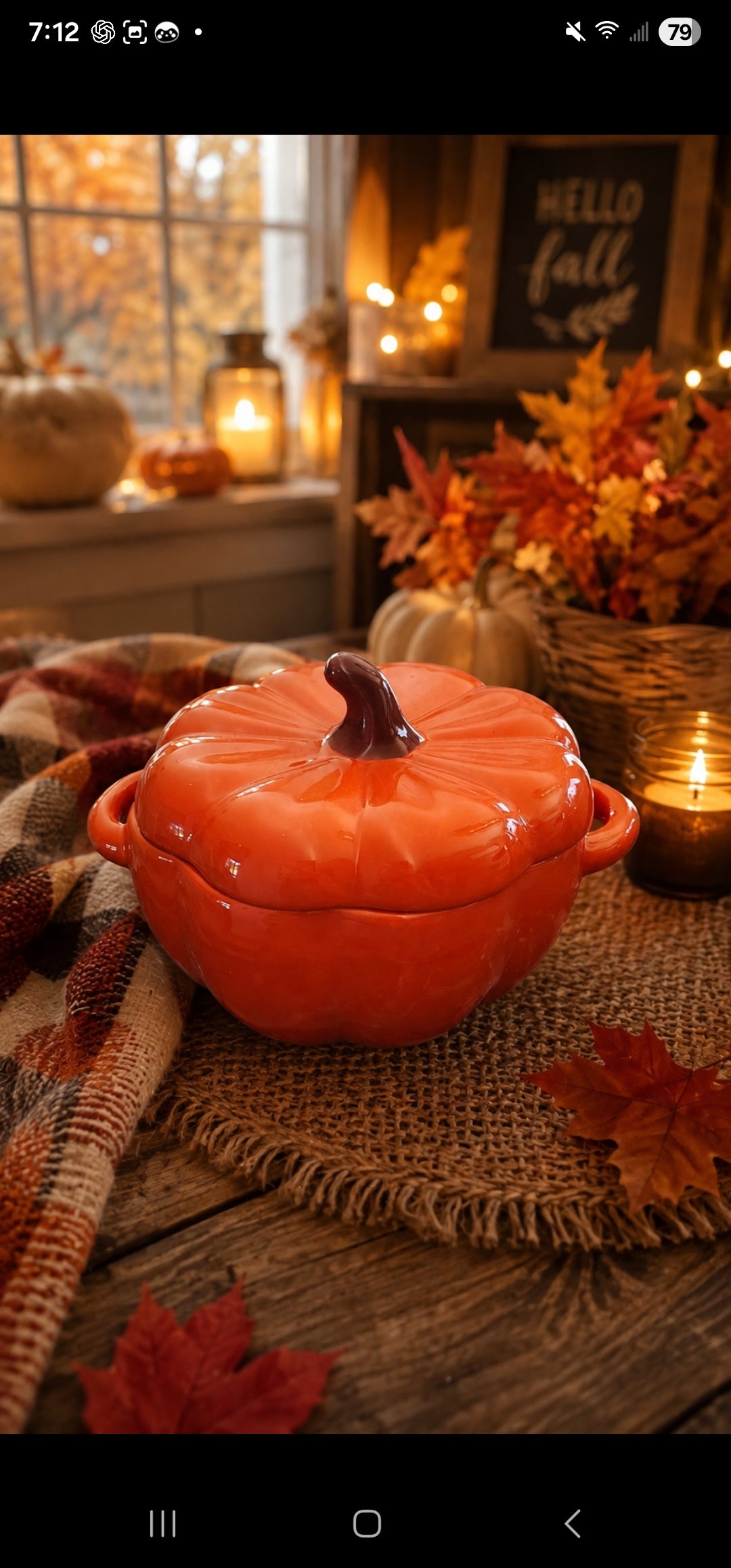 Pumpkin Crock Candle